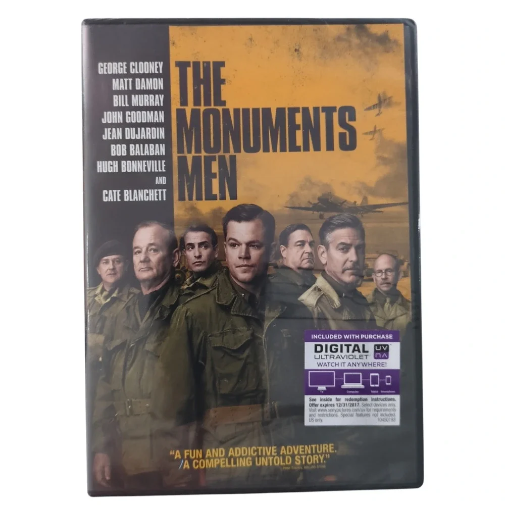The Monuments Men DVD 2014 George Clooney Matt Damon WWII Special Features
